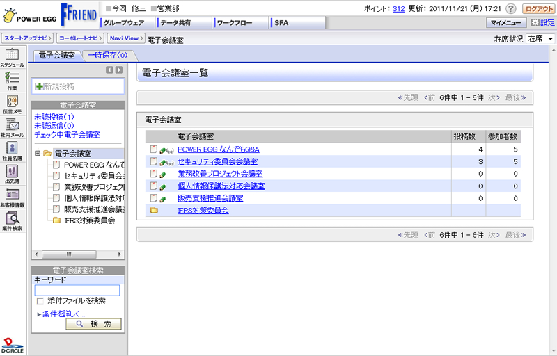 電子会議室一覧