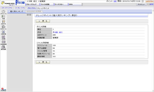 個人別ポイント詳細画面